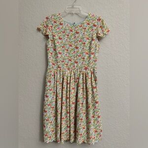 Matilda Jane Poppy Field Dress Hello Lovely Size 4 Floral Scalloped Edge